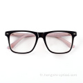 Gentleman français Acetate Spectacle Optical Eyeglass Cadre de lunettes